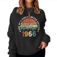 Born In 1966 55Th Birthday Vintage Retro 55 Years Old Women Sweatshirt