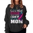 Bravery Mom Thyroid Cancer Awareness Ribbon Women Sweatshirt