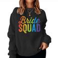 Bride Squad Lgbt Rainbow Flag Lgbt Pride Ally Bachelorette Women Sweatshirt