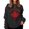 Canada Vintage Canadian Flag Leaf Maple Retro Women Sweatshirt