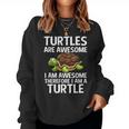 Cool Sea Turtle For Tortoise Turtle Lover Women Sweatshirt