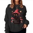 Cute Cottagcore Cat Mushroom Hat Kawaii Vintage Aesthetic Women Sweatshirt