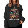 Cute Donkey Cinco De Mayo Mexican Party Guitar Music Apparel Women Sweatshirt