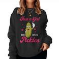 Cute Just A Girl Who Loves Pickles Pickles Lovers Girl Women Sweatshirt