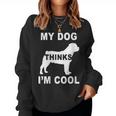 Damen Mein Hund Findet Mich Cool Rottweiler Liebhaber Papa Mama Familie Lustig Mit-Ausschnitt Sweatshirt Frauen