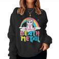Death Metal Rainbow Unicorn Heavy Metal Women Sweatshirt