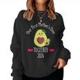 Our First Mother's Day 2024 Retro Vintage Avocado Women Sweatshirt