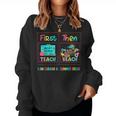 First Teach Then Beach I Am Earning A Summer Break Teacher Women Sweatshirt