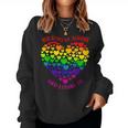 100Th Day Of School Teacher Heart Valentine Day Women Sweatshirt