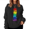 Lgbt Cat Stack Rainbow Gay Pride For Cat Lover Women Sweatshirt