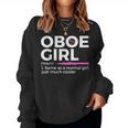 Oboe Girl Definition Oboe Women Sweatshirt