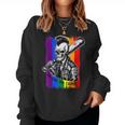 Be Gay Do Crime Skull Queer Punk Queercore Rainbow Flag Meme Women Sweatshirt