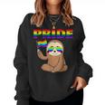 Gay Pride Sloth Rainbow Flag Ally Lgbt Transgender Women Sweatshirt