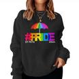 Gay Pride St Pete Florida 2024 Rainbow Flag Lgbtqia Ally Women Sweatshirt