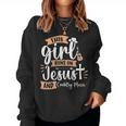 This Girl Runs On Jesus And Country Music Christian Girls Women Sweatshirt