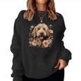 Goldendoodle Mom Dog Momintage Style Floral Floral Gray Sweatshirt Frauen