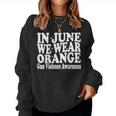 Groovy In June We Wear Orange Gun Violence Awareness Groovy Women Sweatshirt