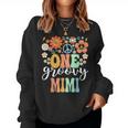 Groovy Mimi Retro Grandma Birthday Matching Family Party Women Sweatshirt