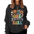 Groovy Nana Retro Grandma Birthday Matching Family Party Women Sweatshirt