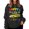 Happy Last Day Of School Bus Driver Off Duty Student Teacher Women Sweatshirt