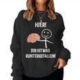 Hier Dir Ist Was Runtergefallen Sweatshirt Frauen