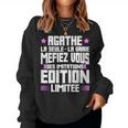 Humour Agathe Prénom Maman Mère Citation Imitation Drôle Women Sweatshirt