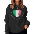 Italian Nurse Doctor National Flag Colors Of Italy Medical Women Sweatshirt
