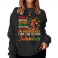 Junenth I Am The Storm Black Freedom 1865 Women Sweatshirt