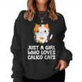 Just A Girl Who Loves Calico Cats Women Sweatshirt