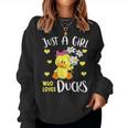 Just A Girl Who Loves Ducks Lovers Outfits Kawaii Animals Women Sweatshirt