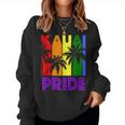 Kauai Pride Gay Pride Lgbtq Rainbow Palm Trees Women Sweatshirt