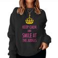 Keep Calm And Smile At The Judges Pink Pageant Mom Women Sweatshirt