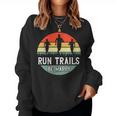 Keep Hammering Mountain Trail Runner Motivational Women Sweatshirt