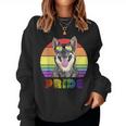 Lgbtq Swedish Vallhund Dog Rainbow Love Gay Pride Women Sweatshirt