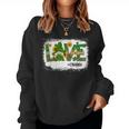 Love Cna Nurse Life Gnome Sunflower St Patrick's Day Women Sweatshirt