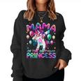 Mama Of The Birthday Princess Girl Dabbing Unicorn Mom Women Sweatshirt