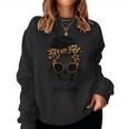 Mom Life Skull Leopard Muster Muttertag Super Beste Mama Sweatshirt Frauen