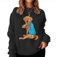 Mother's Day Tattoo I Love Mom Golden Retriever Tattooed Women Sweatshirt