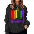 Nashville Tennessee Lgbtq Gay Pride Rainbow Skyline Women Sweatshirt