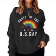 Party In The Us Gay Patriotic Usa Rainbow Flag Women Sweatshirt