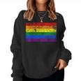 Pride Rainbow Flag Lgbt Gay Lesbian Vintage Women Sweatshirt