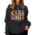 Progressive Care Unit Groovy Pcu Nurse Emergency Room Nurse Women Sweatshirt