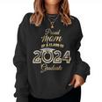 Proud Mom Of A Class Of 2024 Graduate Bling Senior 24 Women Sweatshirt