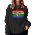 Proud Pup Pride Parade Human Pup Play Colorful Rainbow Dog Women Sweatshirt