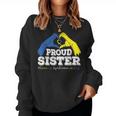 Proud Sister World Down Syndrome Day Awareness Socks 2024 Women Sweatshirt