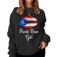 Puerto Rican Girl Pride Puerto Rico Boricua Girl Lips Women Sweatshirt