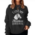 Quarter Horse Rodeo Barrel Racing Reining Horseback Women Sweatshirt