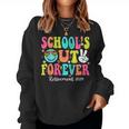 Retired Teacher Schools Out Forever Retirement 2024 Women Sweatshirt