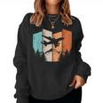 Retro Airplane Landscape Pilot Aviation Women Women Sweatshirt