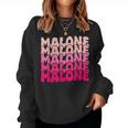 Retro Malone Girl First Name Boy Personalized Groovy 80'S Women Sweatshirt